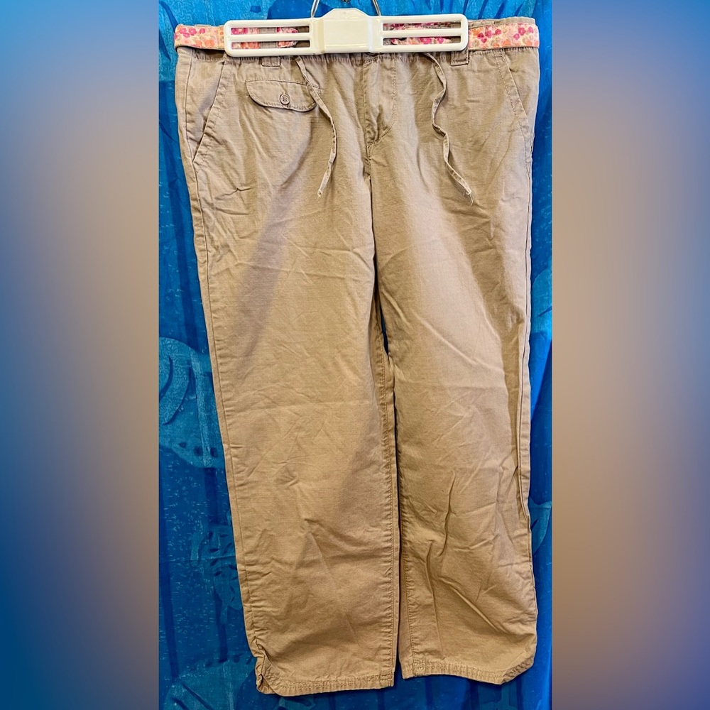 Selena Gomez Tan Straight Leg Pants
